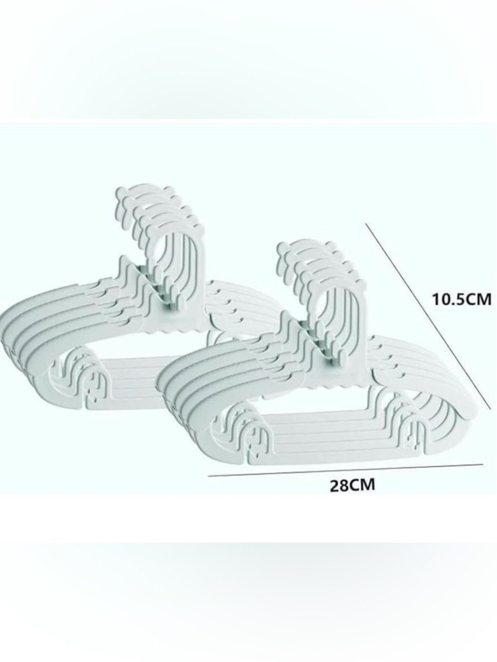White Space-Saving Closet Hangers Set - Brand Unspecified